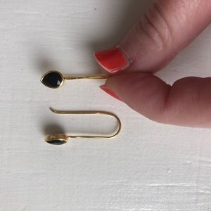 Anthropologie gold and black crystal drop earrings
